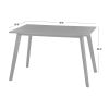 47 x 29-inch Mid-Century Modern Dining Table in Espresso Wood Finish