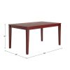 36 x 60 inch Farmhouse Dining Table in Antique Berry Cherry Wood Finish