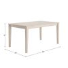 Farmhouse 36 x 60 inch Rectangular Dining Table in Antique White Wood Finish