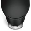 Matte Black 12-Gallon Narrow Kitchen Trash Can with Easy Step-on Lid