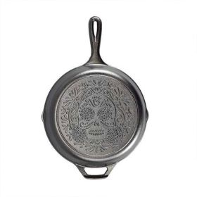 Black 10 inch Lightweight Cast Iron Skillet -  DÃ­a de los Muertos - Made in USA