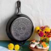 Black 10 inch Lightweight Cast Iron Skillet -  DÃ­a de los Muertos - Made in USA