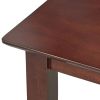 47 x 29 inch Rectangular Dining Table in Espresso Brown Wood Finish