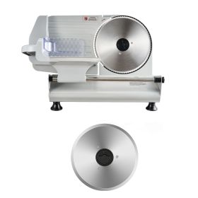 Meat Slicer, 8.6" Electric Deli Slicer with 2 SUS420 Blades & 0-0.6" Adjustable Thickness, Dual Security Lock, 200W Home Food-Slicer for Frozen M