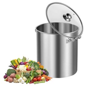 Stainless Steel Stockpot, 24 Quart Cooking Pots, Cookware Sauce Pot with Lid, and Handle, Heavy Duty Commercial Grade Stock Pot, Sanding Treatmen