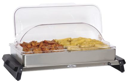 Professional Rolltop Buffet Server with Stainless Base (Style: Double)