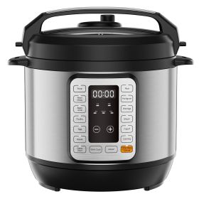 Electric pressure cooker, multi-functional kitchen appliance, instant heating multi-functional cookingware, stainless steel cookingware (Color: Silver/8QT)